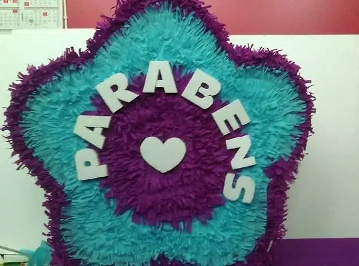 Piñata Estrela Parabéns
