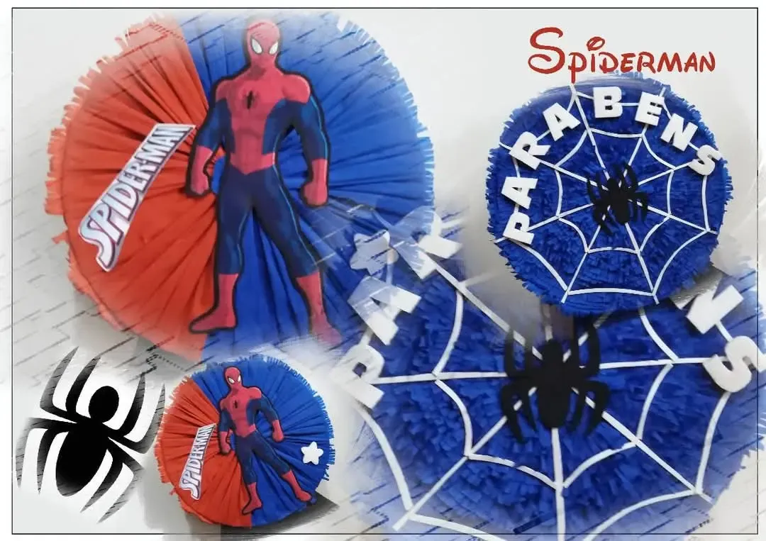 Piñata Homem-Aranha Colagem